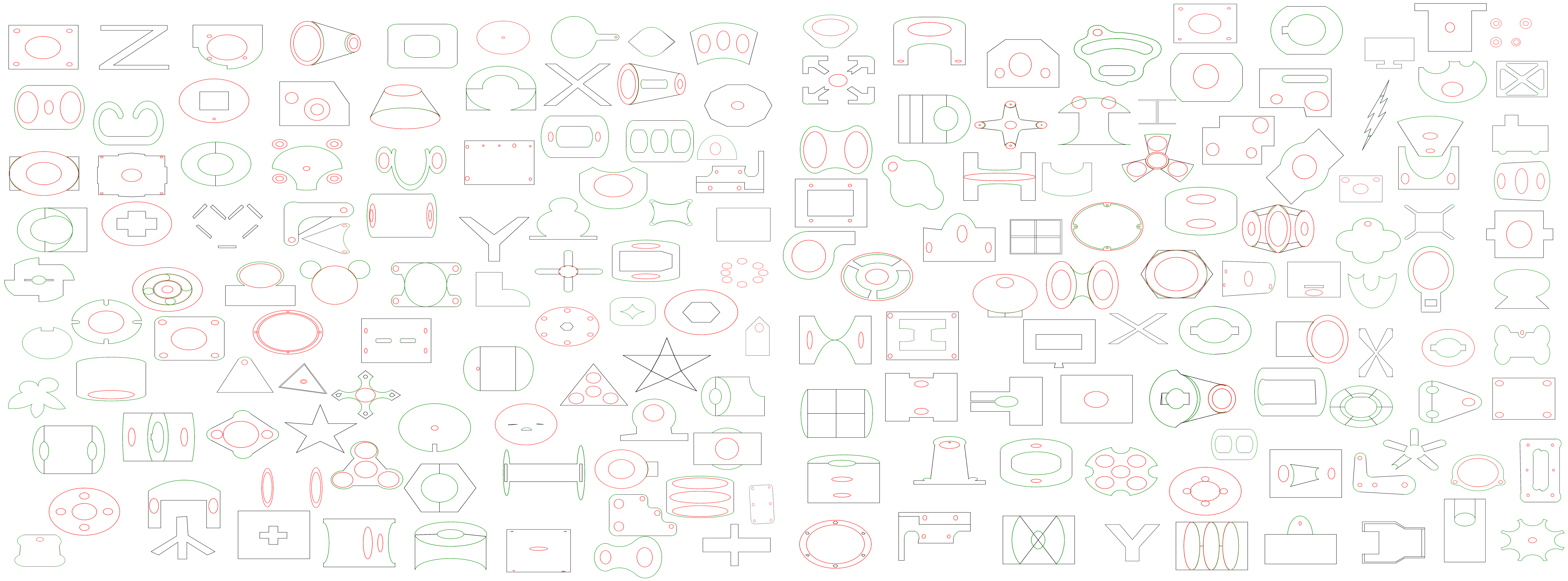 Randomly generated 2D sketch